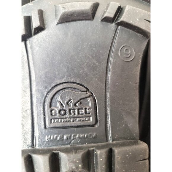 Vintage Sorel Winter Boots Women's Size 9 Black Insulated Waterproof Snow Boots - Picture 9 of 12